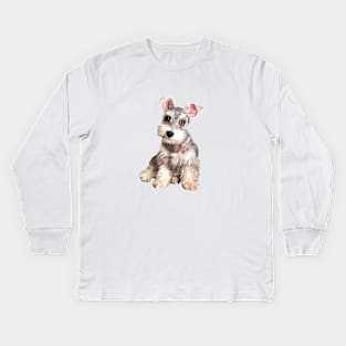 Miniature Schnauzer Kids Long Sleeve T-Shirt